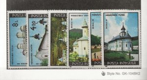 ROMANIA Sc 3658-63 NH issue of 1991 - CHURCHES