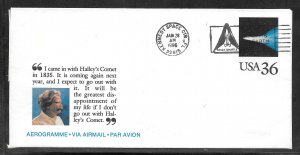 Just Fun Cover #UC60 Used Space Shuttle Challenger Jan/28/1986 Cancel (12638)