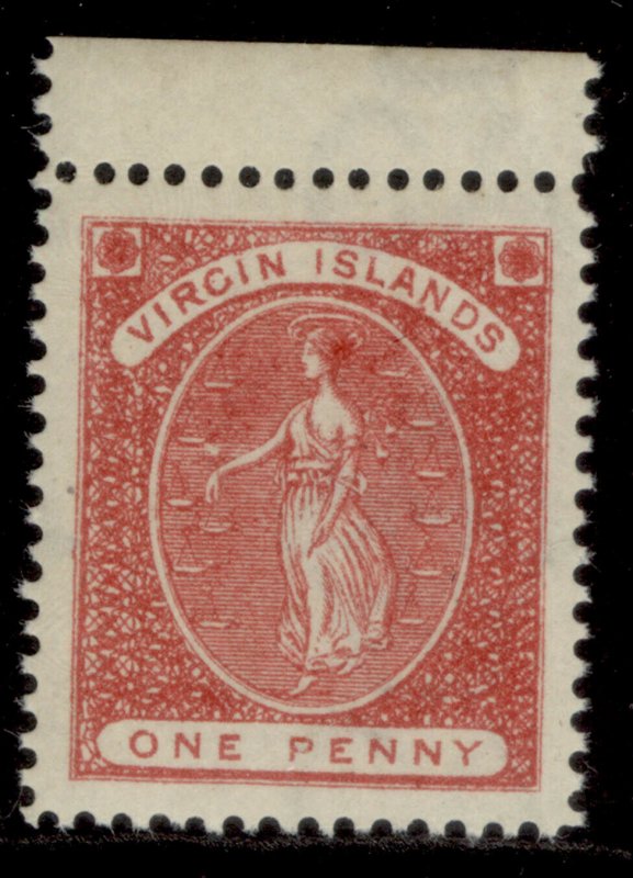 BRITISH VIRGIN ISLANDS QV SG33, 1d rose-red, NH MINT. 