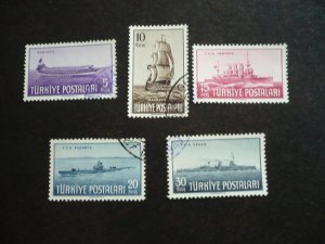 Stamps - Turkey - Scott# 990-994 - CTO Part Set of 5 Stamps