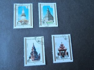 Laos 1989 Sc 955-958 Church set MNH