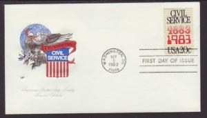 US 2053 Civil Service 1983 Postal Arts U/A FDC