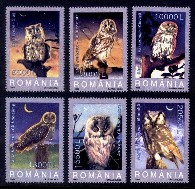 Romania Sc# 4579-84 MNH Owls