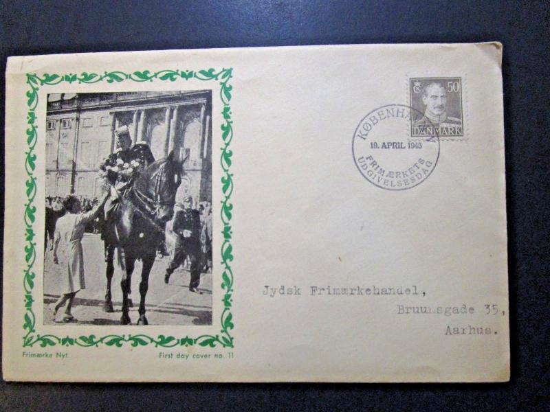 Denmark 1945 First Day Cover / Soldier Cache / Light Corner Creasing - Z3852