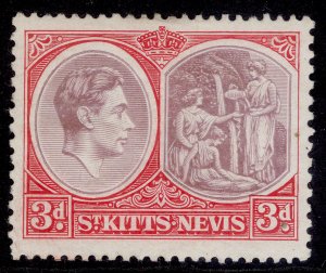 ST KITTS-NEVIS GVI SG73a, 3d brown-purple & carmine-red, M MINT. Cat £42.