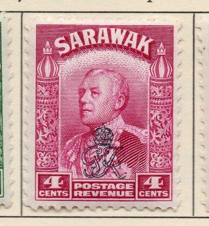 Sarawak 1947 ( stock ) Issue Fine Mint Hinged Optd 4c. 052020