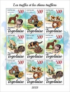 TOGO - 2023 - Truffles & Truffle Dogs - Perf 9v Sheet - Mint Never Hinged