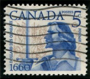 390 Canada 5c Battle of Long Sault, used