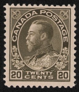 Canada Scott 119 Mint LH OG 20c cent olive green Lot UCX034