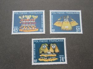 French Polynesia 1979 Sc 319-21 set MLH