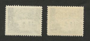 CROATIA - NDH - 2 MNH STAMPS, 5 kuna - DIFERENT COLOR  -1941/42/43.