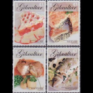 GIBRALTAR 2005 - Scott# 1010-3 Europa-Foods Set of 4 NH