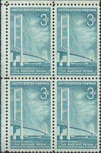 # 1109 MINT NEVER HINGED BLOCK MACKINAC BRIDGE