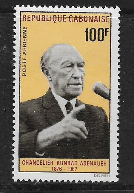 GABON   C63  MNH  KONRAD ADENAUER ISSUE 1968