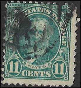 Scott# 563  1922 11c lt bl  R. B. Hayes   Used - Very Good