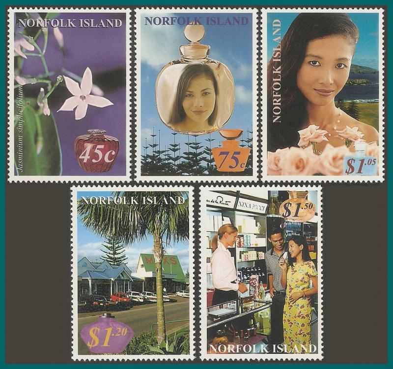 Norfolk Island 2001 Tourism Perfume, MNH  #733-730,SG761-SG765
