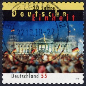 Germany #2590 55c Used (20th Anniversary - Reunification of Germany)