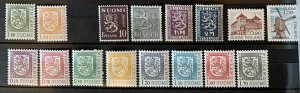 Finland various MNH. Definitives