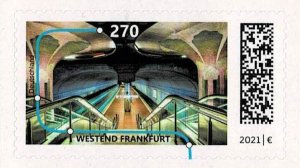 Germany 2021,Sc.#3230 MNH, Metro Station Frankfurt, self-adhesive