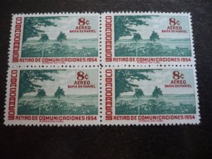 Stamps - Cuba - Scott#C114-C116,E20 - Mint Hinged Set of 4 Stamps in Blocks of 4