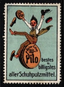 1930's Germany Poster Stamp Pilo Galop Creme Best Leather Cleaning