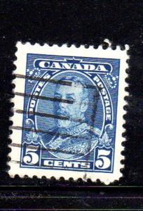 CANADA #221  1935  5c  KING GEORGE VI          F-VF  USED  b