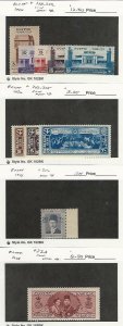 Egypt, Postage Stamp, #198-205 Mint LH, 216 NH, 223 Hinged, 1936-38, JFZ