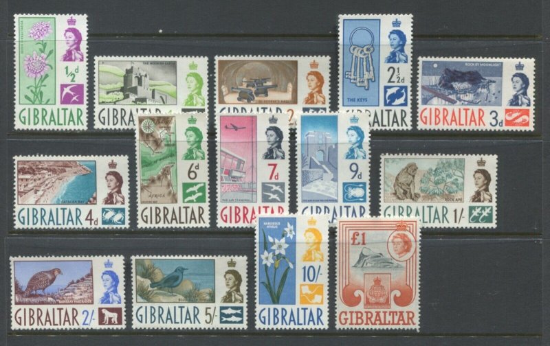 Gibraltar QEII 1960 set unmounted mint NH