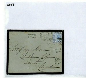 GB SG.142 Mourning Cover 1881 *NEWINGTON* Scots Duplex TRANSATLANTIC Canada CT47