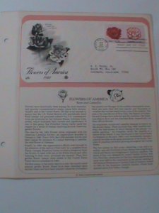 ​UNITED STATES 1981-FLOWERS OF AMERICA:-FDC WITH HISTORY PAGE-MNH VF-LAST ONE