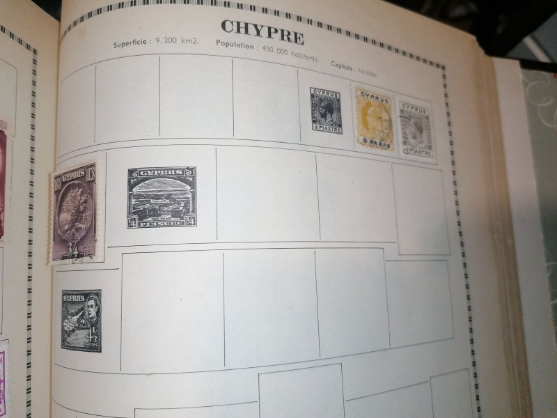 Old Yvert album with many stamps inside