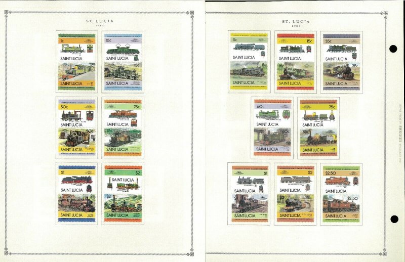 St.Lucia 1946-1999 Mint (6 used) Hinged on Scott International Pages