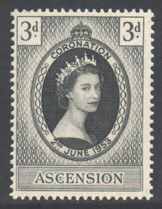 Ascension Scott 61 - SG56, 1953 Coronation 3d MH*