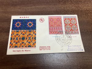 KAPPYSTAMPS 9/22  MOROCCO  1968 TAPESTRIES FIRST DAY COVER
