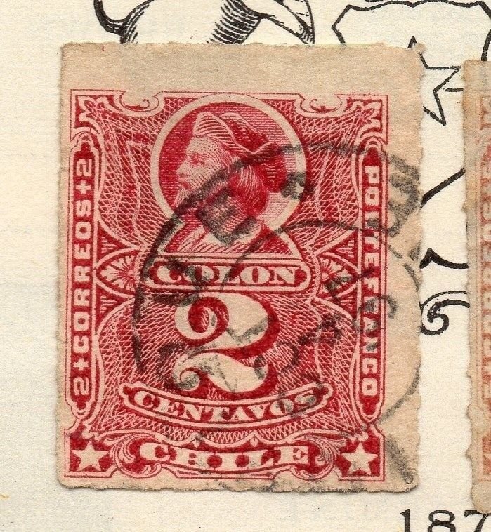 Chile 1867 Early Issue Fine Used 2c. 170762