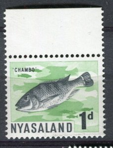 NYASALAND; 1964 early QEII issue fine MINT MNH 1d. value