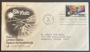 SKYLAB SPACE ACHIEVEMENTS #1529 MAY 14 1974 HOUSTON TX FIRST DAY COVER (FDC) BX5