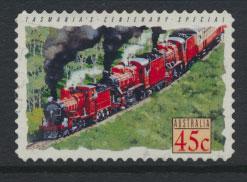 Australia SG 1411  Used  -Trains self adhesive 