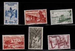 FRENCH West Africa SCOTT 36-41 MH* stamps