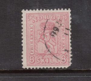 Norway #15a (Facit #15b) Used **With Certificate**