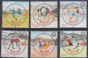 ALDERNEY Sc # 227-32 CPL MNH SET of 6 DIFF 100th ANN FIFA, INT'L FOOTBALL ASSOC