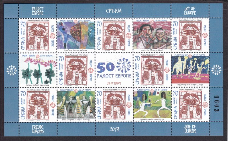 Serbia 2019 Joy of Europa Childhood Art Painting Camera Photography sheet MNH