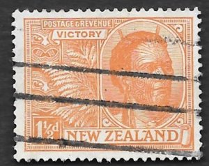 New Zealand Scott #167 1 1/2p Maori Chief (1920) Used
