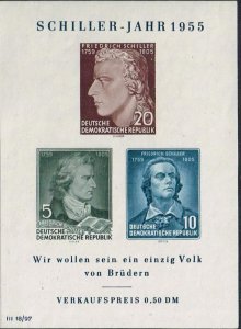 DDR 1955,Sc.#243a MNH, Mi.#Block 12 IX, cv. €300