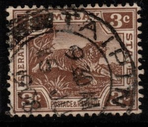 MALAYA FMS SG33 1906 3c BROWN USED