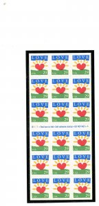 US  2813a - Love Sunrise 29c - Conv Booklet of 18 - MNH - 1994 - B121-5