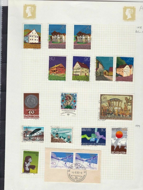 liechtenstein 1978/79 stamps page ref 17955