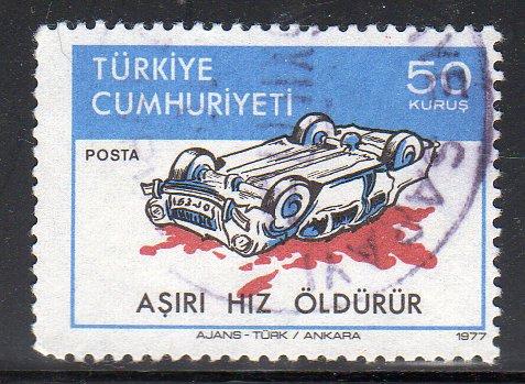 Turkey 2085 - Used - Wrecked Car (Type I) (cv $0.55)