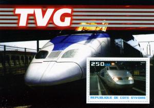 SPEED TRAINS TGV s/s Perforated Mint (NH)