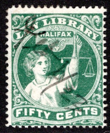 NSH4a, w/m, 50c, Nova Scotia, Halifax Law Library 1910, Canada